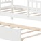 Kids' White House Bed with Trundle Sturdy Pine Wood and Safe Sleep Design Fun and Practical Bed for Children